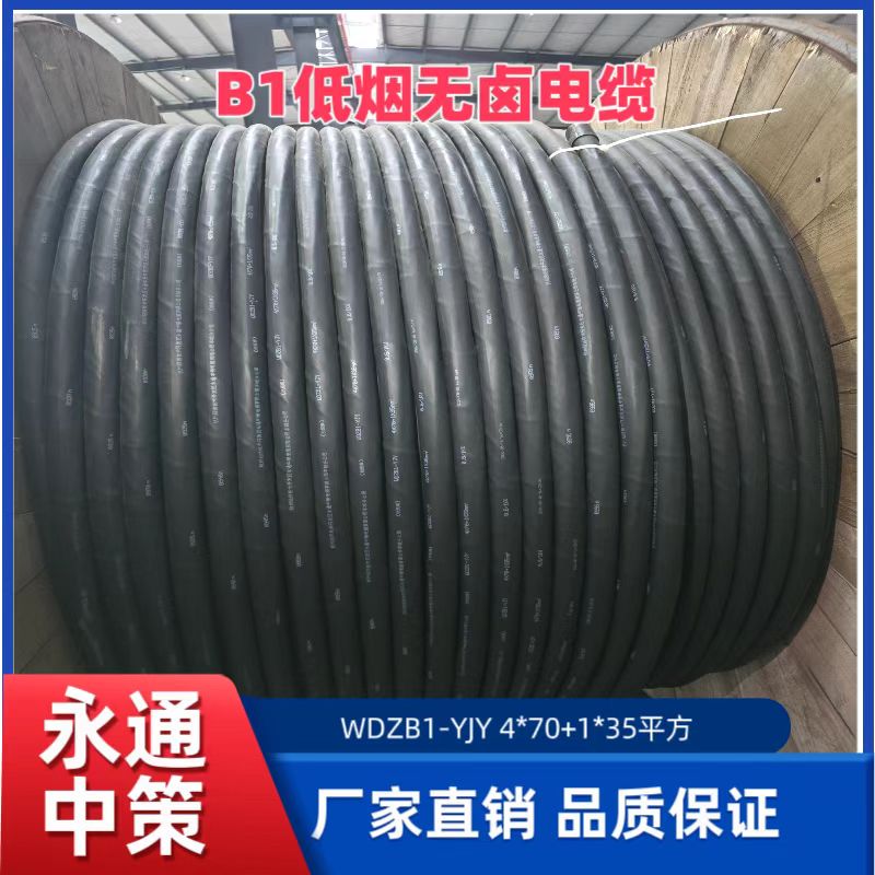 永通中策WDZB1-YJY 4×70+1 B1低煙無鹵電纜廠家批發