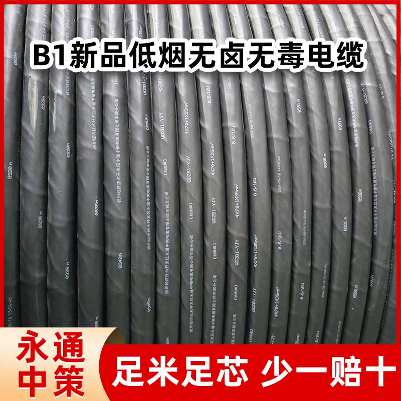 永通中策低煙無鹵電纜 4×1.5-400平方WDZB1-YJY電纜廠家批發